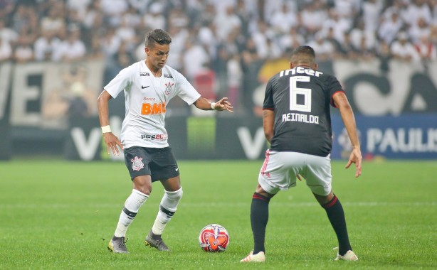 Pedrinho durante o jogo contra o So Paulo, pelo Campeonato Paulista em 2019