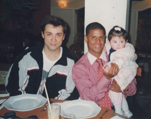 Kuke, Marcelinho Carioca e a ainda bebê Juliana