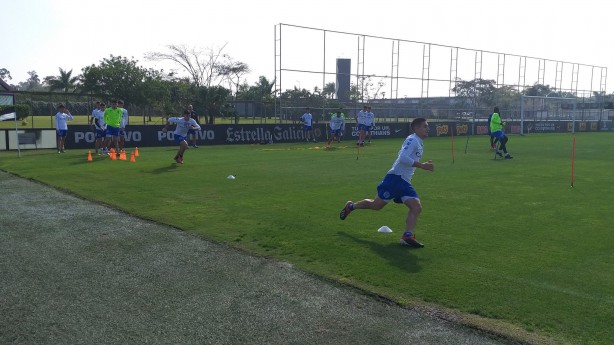O Godoy Cruz treinou no CT Joaquim Grava antes de enfrentar o Palmeiras