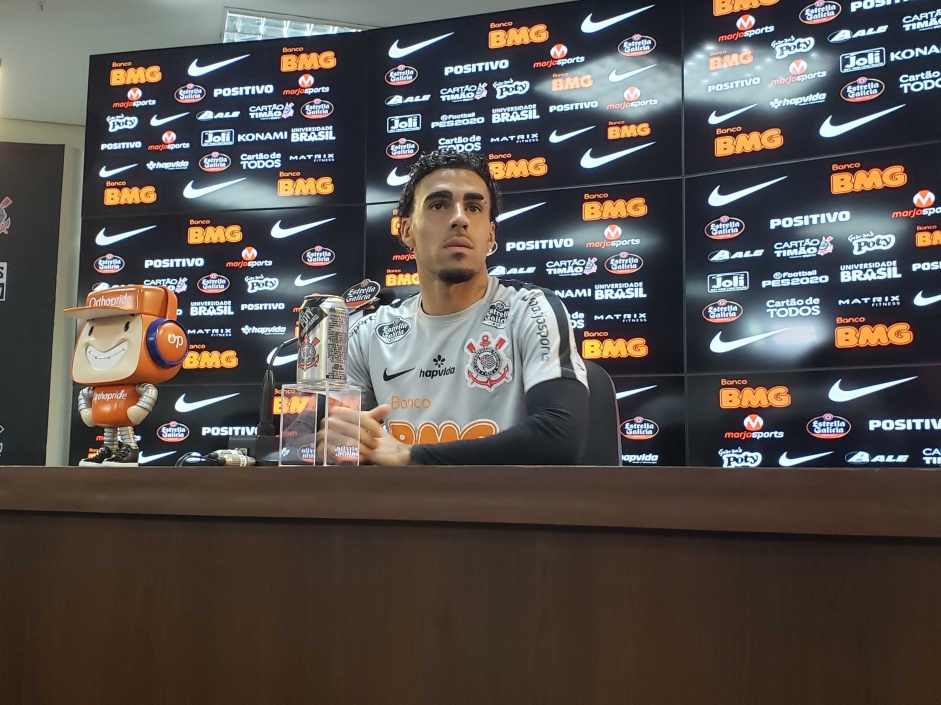 Gabriel concedeu entrevista na vspera do clssico entre Corinthians e Palmeiras