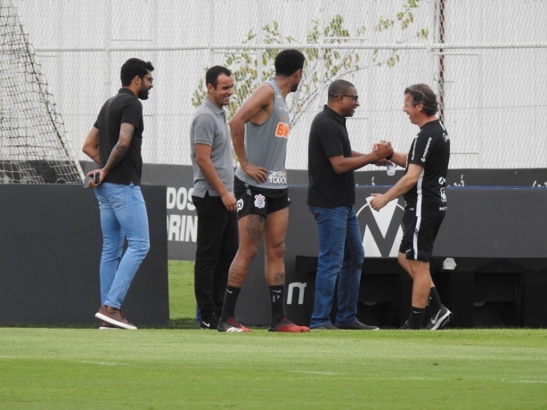 C�sar Sampaio, auxiliar da comiss�o t�cnica de Tite na Sele��o Brasileira, veio ao CT do Corinthians nesta sexta