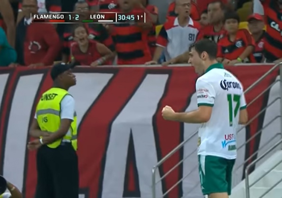 Boselli fez dois gols pelo Len-MEX contra o Flamengo, na Libertadores