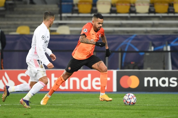 Penúltima atuação de Dentinho pelo Shakhtar foi no início deste mês contra o Real Madrid