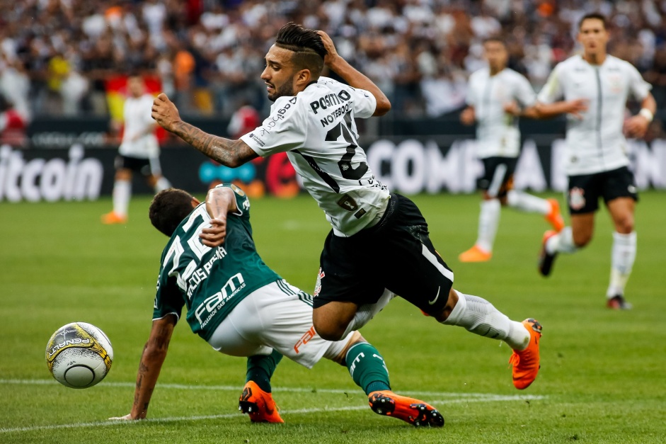 Clayson durante primeira final entre Corinthians e Palmeiras pelo Paulisto 2018