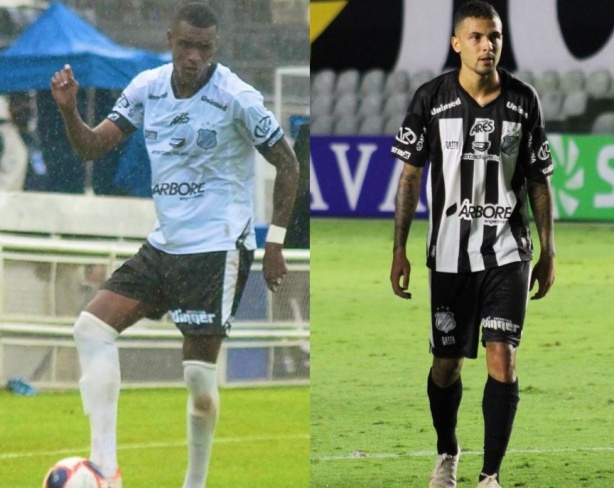 Matheus Alexandre, lateral-direito, de 22 anos, e Thiaguinho, volante, de 24 anos; dupla tem contrato com o Corinthians e não poderá atuar nesta terça=feira