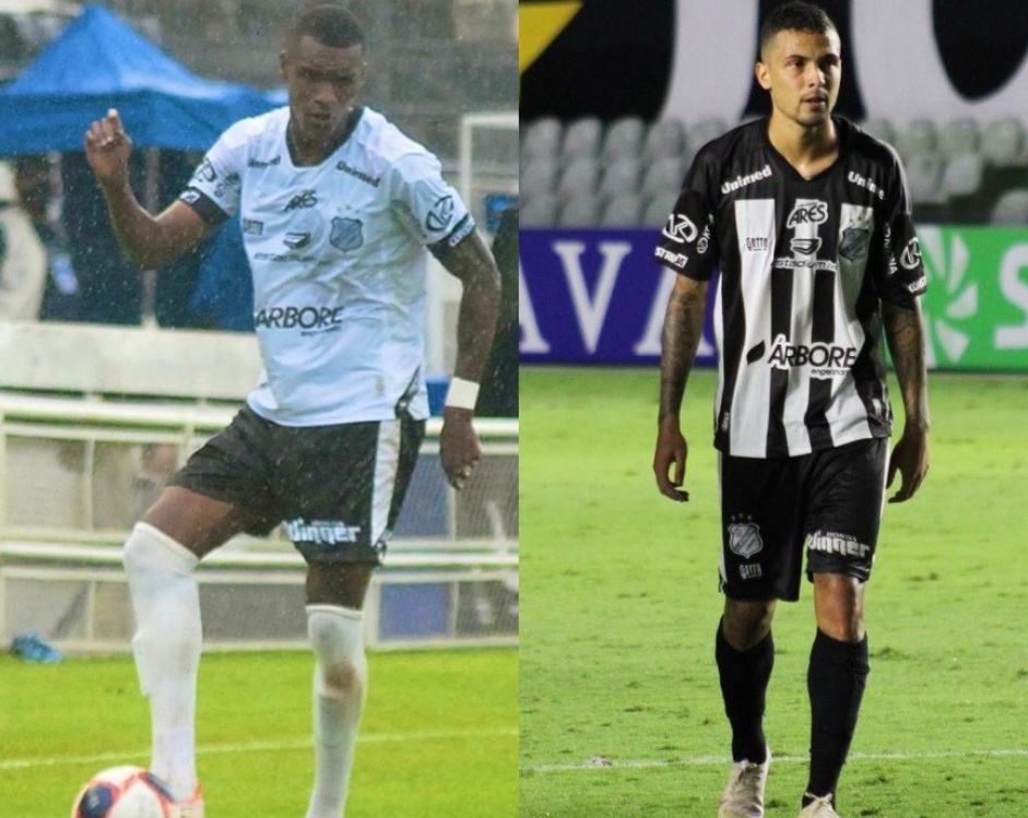 Matheus Alexandre, lateral-direito, de 22 anos, e Thiaguinho, volante, de 24 anos; dupla tem contrato com o Corinthians e no poder atuar nesta tera=feira