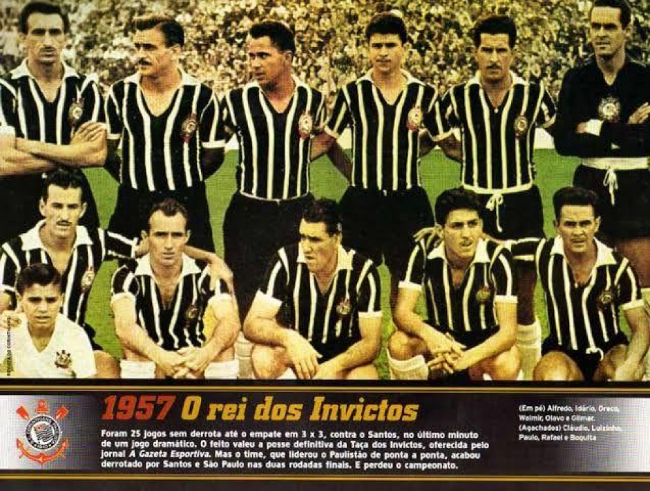 Fotografia do elenco do Corinthians em 1957