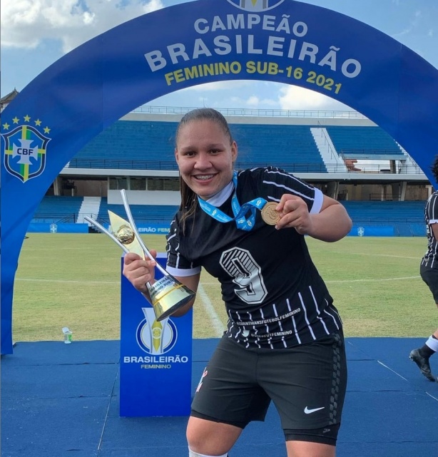 Gabi Silva fez seu primeiro gol com a camisa do Corinthians no Brasileir�o Feminino Sub-18