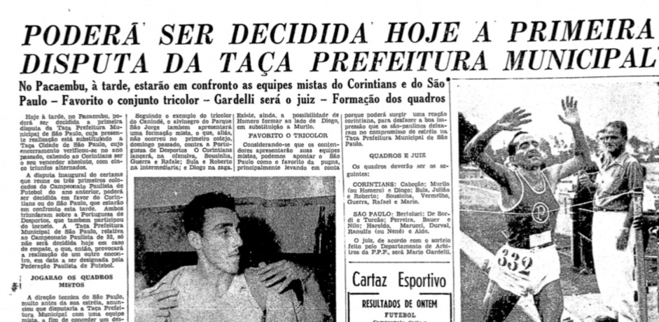 Corinthians foi destaque na Folha de S. Paulo, com o goleiro Cabeo aparecendo na pgina daquela edio