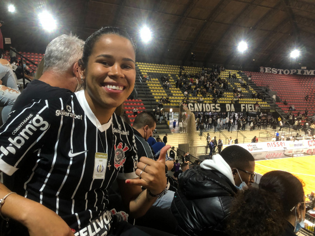 Vic Albuquerque durante a partida decisiva do futsal do Corinthians no Wlamir Marques
