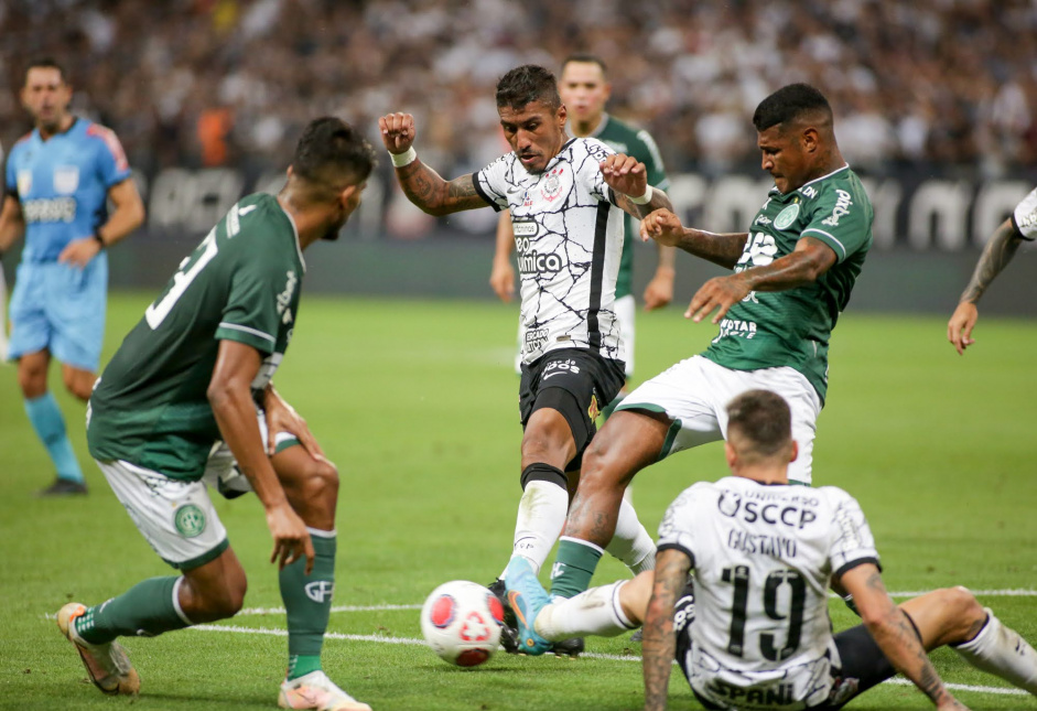 Paulinho esteve em campo na classificao do Corinthians para a semifinal do Paulisto 2022, que ser disputada contra o So Paulo