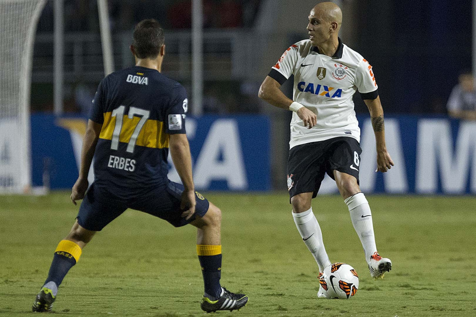 Fbio Santos  um dos cinco jogadores do atual elenco que estiveram no ltimo duelo com o Boca, protagonizado por Carlos Amarilla