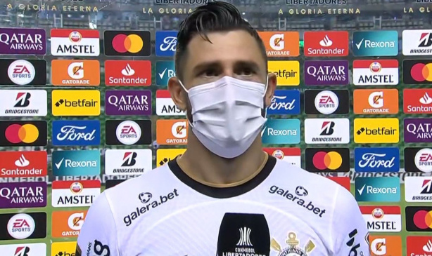 Giuliano concedeu entrevista coletiva ap�s o empate contra o Deportivo Cali, na Col�mbia