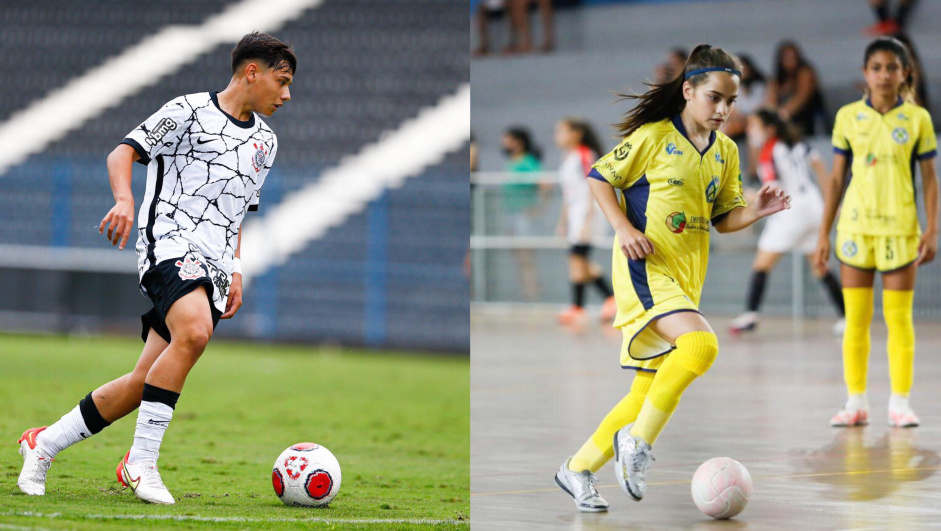 Joo Pedro e Duda Abreu iniciaram trajetria no futebol vestindo a camisa do Corinthians