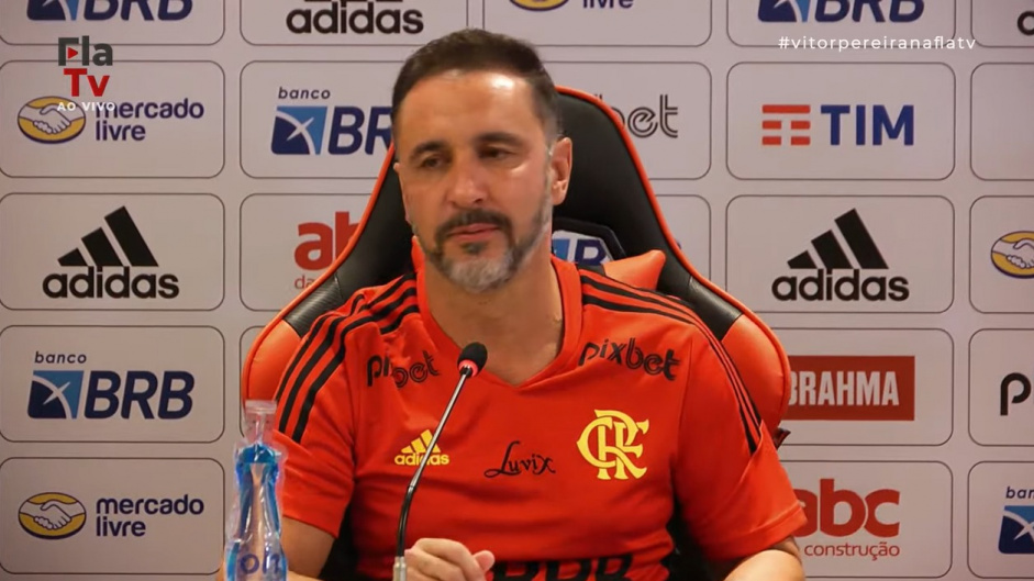 Vtor Pereira na apresentao ao Flamengo, nesta tera-feira