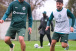 Equipe do Coritiba em treinamento visando o duelo contra o Corinthians