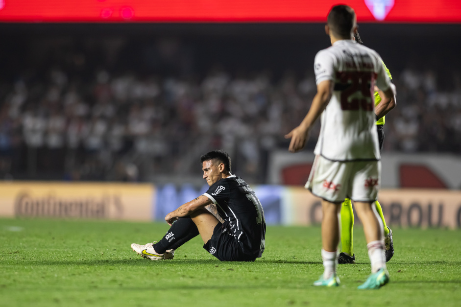 Matas Rojas durante jogo do Corinthians contra o So Paulo, pela Copa do Brasil