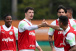 Equipe do Palmeiras se preparando para jogar o D�rbi deste domingo