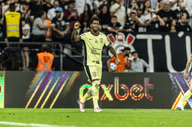 Gil comemora gol marcado contra o Botafogo nesta sexta-feira
