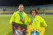 Guilherme Biro e Matheus Donelli com a medalha de ouro do Pan-Americano