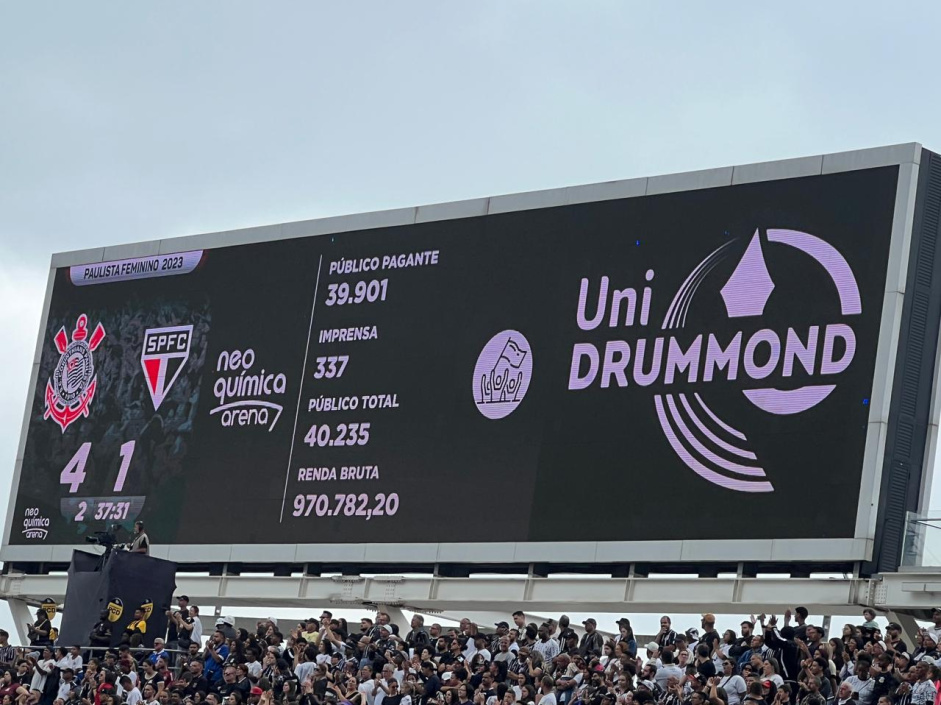 A final do time feminino do Corinthians teve o maior pblico pagante da elite nacional em 2023