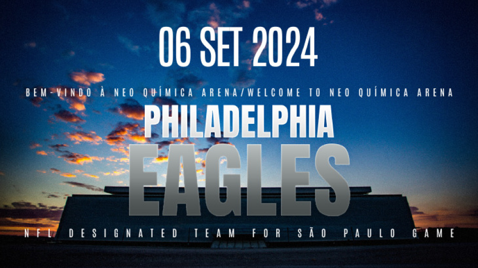 Philadelphia Eagles ser o mandante do jogo da NFL na Neo Qumica Arena
