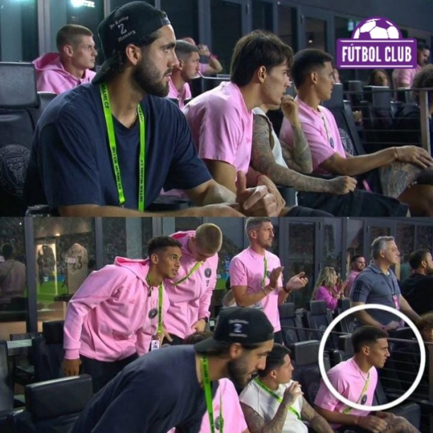 Rojas com uniforme do Inter Miami em jogo contra o Nashville pela MLS