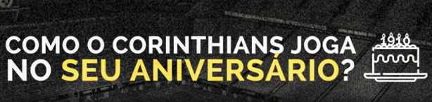 Voc� sabe quantas vezes o Corinthians jogou no seu anivers�rio? Descubra