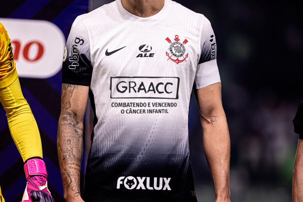 GRAACC estará no espaço máster da camisa do Corinthians contra o Cruzeiro