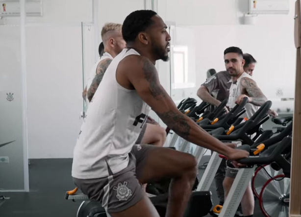 Jos� Mart�nez durante treinamento do Corinthians
