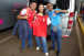 Bryan e Paula, colombianos que pegaram carona com a caravana do Corinthians para a final