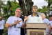 Corinthians inaugura busto de Neto no Parque S�o Jorge; veja imagens