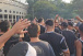 A Fiel protestou contra o pre�o dos ingressos para o jogo entre Portuguesa e Corinthians