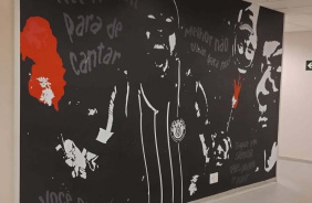Corinthians coloca frases intimidadores em vestirio de visitantes da Neo Qumica Arena