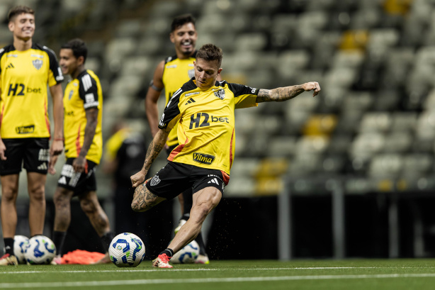 Para entrar no ritmo de jogo, o Atlético-MG treinou na Arena MRV na última sexta