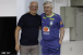 Dorival J�nior se encontra com Ancelotti durante treino da Sele��o no CT do Corinthians