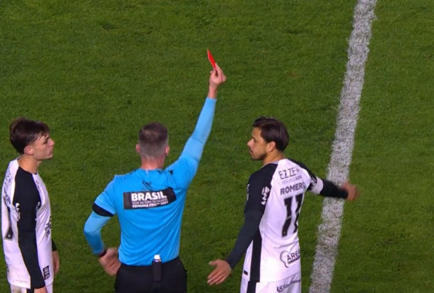Romero foi expulso na derrota do Corinthians para o Juventude