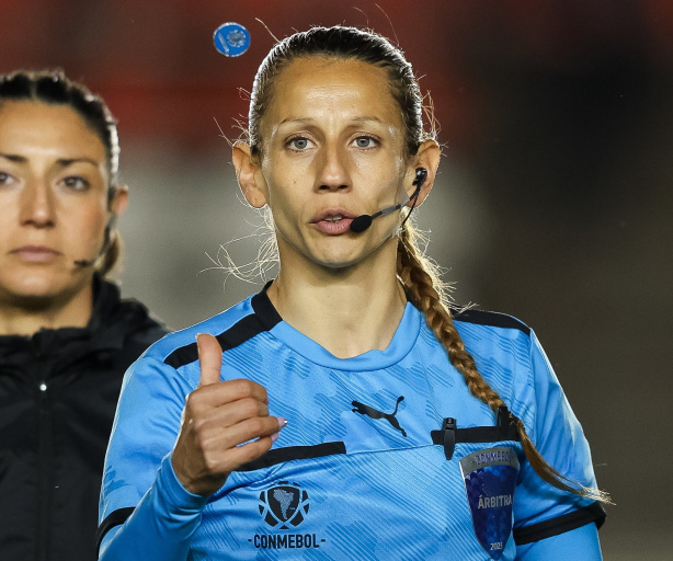 Nadia Fuques apitou a final da Libertadores Feminina de 2024, entre Corinthians e Independiente Santa Fe, da Colômbia