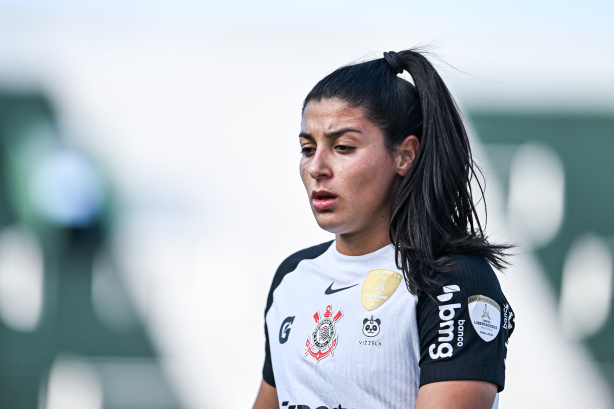 Duda Sampaio durante a final da Libertadores Feminina