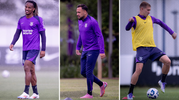 Maycon, André Carrillo e Charles devem ser titulares juntos pela primeira vez na temporada do Corinthians
