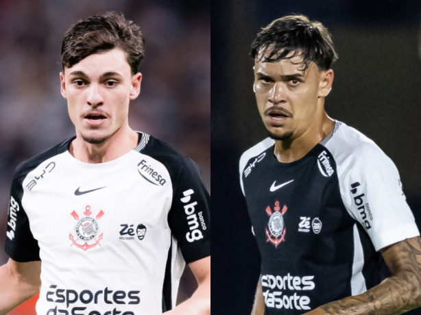 Breno Bidon e João Pedro Tchoca em ação pelo Corinthians