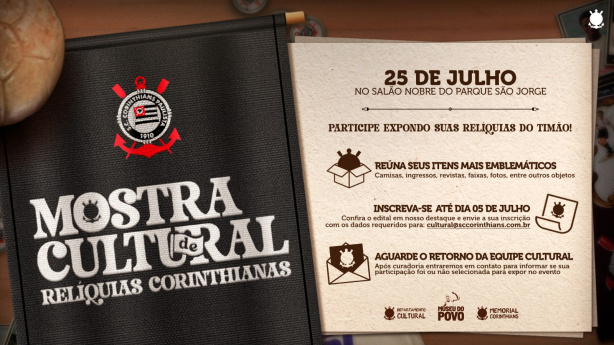 Corinthians abre espaço para torcedores exibirem relíquias no Parque São Jorge; veja como participar