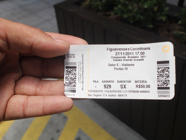 Cambistas vendem ingressos por at R$ 200 para Figueirense e Corinthians