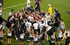 Corinthians comemorando o pentacampeonato Brasileiro