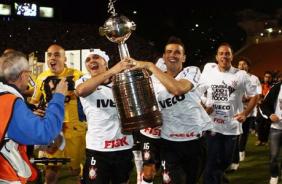Corinthians conquistando a Taa Libertadores da Amrica