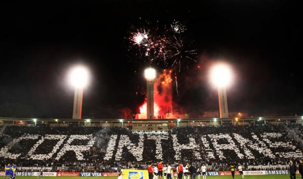 Corinthians disputando a final da Libertadores 2012
