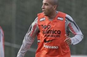 Emerson treinando pela primeira vez no Corinthians
