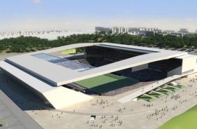 Modelagem 3D do futuro estádio do Corinthians em Itaquera