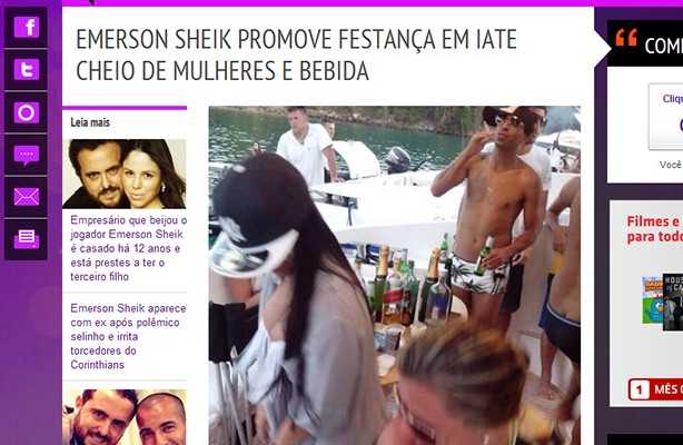 Empresário que beijou o jogador Emerson Sheik é casado há 12 anos