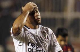 Ronaldo lamenta a eliminao do Corinthians na Libertadores